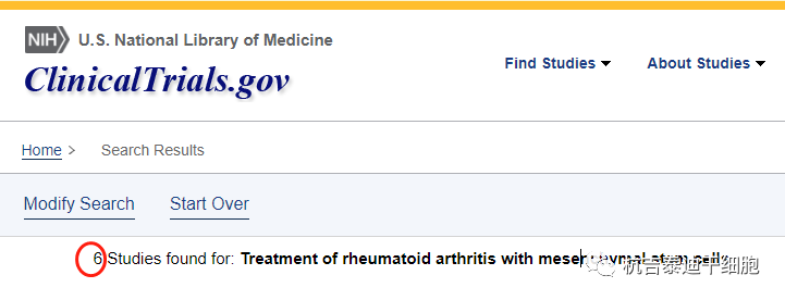 間充質(zhì)干細(xì)胞治療類風(fēng)濕關(guān)節(jié)炎的臨床試驗(yàn)數(shù)量